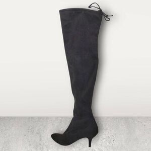 Zigi Soho Womens Boots Sz 7 Pointed Toe‎ Over Knee Fashion Faux Suede Black Goth